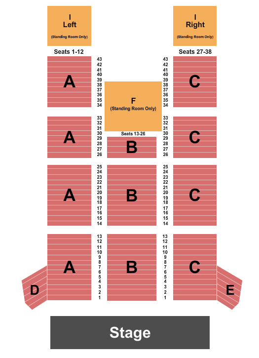 12 Tribes Lake Chelan Casino Amphitheater End Stage 2 Seating Chart