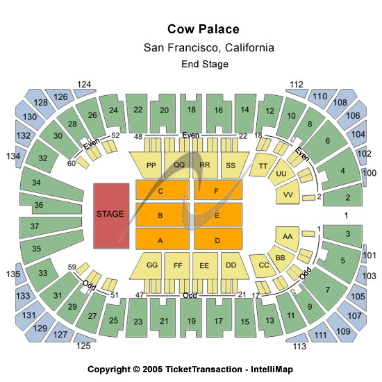 Cow Palace End Stage Seating Chart