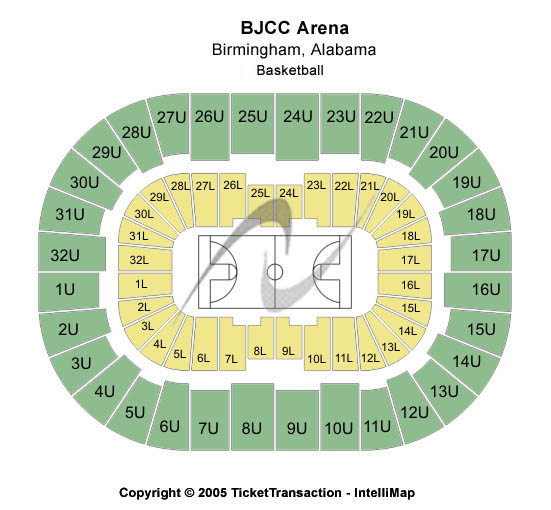 Legacy Arena at The BJCC Basketball Seating Chart