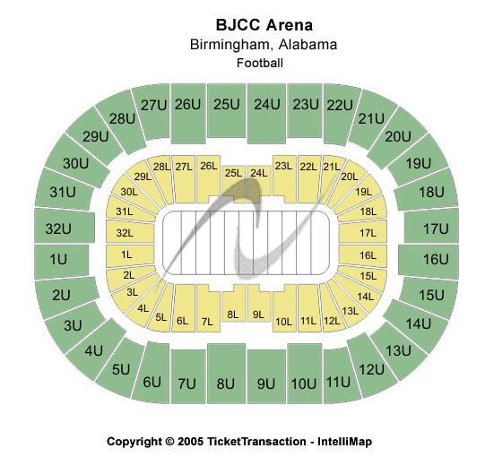 Legacy Arena at The BJCC Football Seating Chart