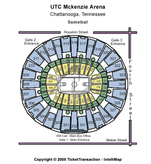 McKenzie Arena Standard Seating Chart