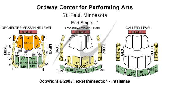 Ordway Music Theater at Ordway Center For Performing Arts End Stage 1 Seating Chart