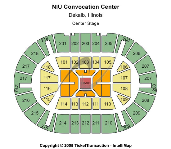 NIU Convocation Center Center Stage Seating Chart
