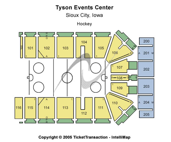 Tyson Events Center - Fleet Farm Arena Hockey Seating Chart
