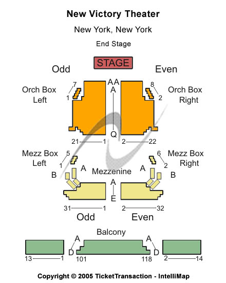 New Victory Theater End Stage Seating Chart