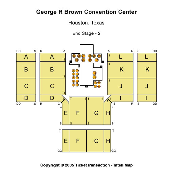 George R. Brown Convention Center End Stage 2 Seating Chart