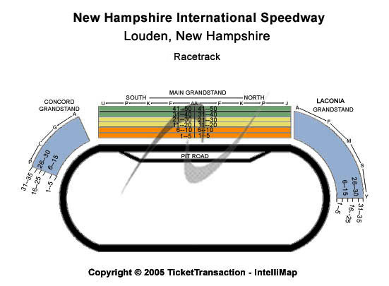 New Hampshire Motor Speedway Other Seating Chart