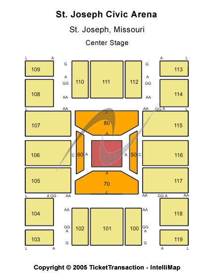 Saint Joseph Civic Arena Center Stage Seating Chart