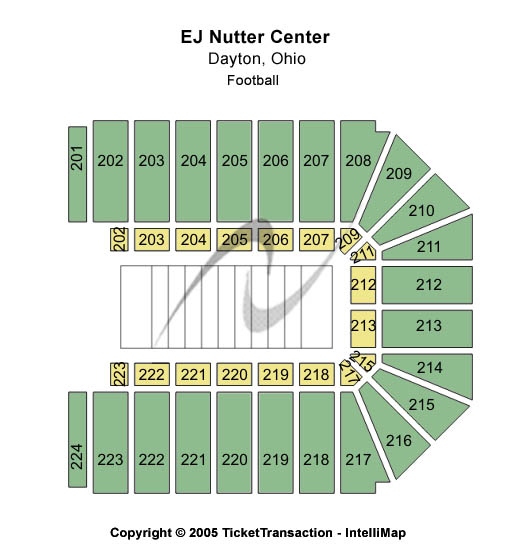 EJ Nutter Center Football Seating Chart