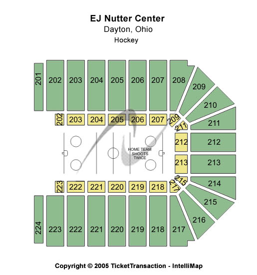 EJ Nutter Center Hockey Seating Chart