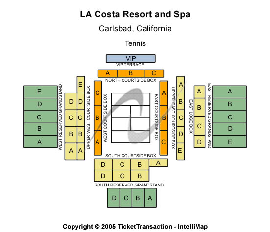 La Costa Resort Tennis Seating Chart