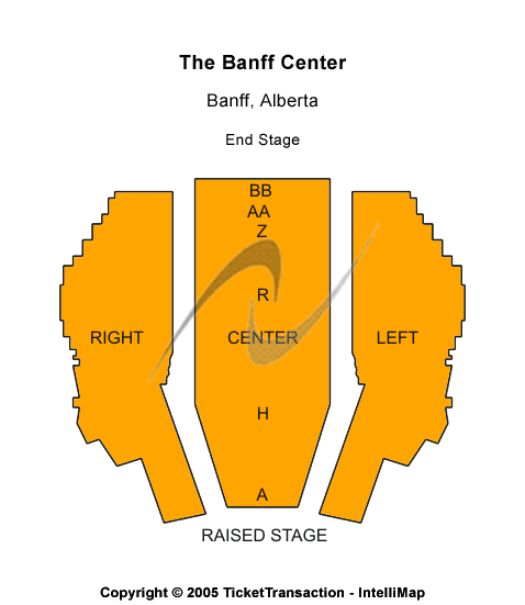 The Banff Centre - Eric Harvie Theatre End Stage Seating Chart