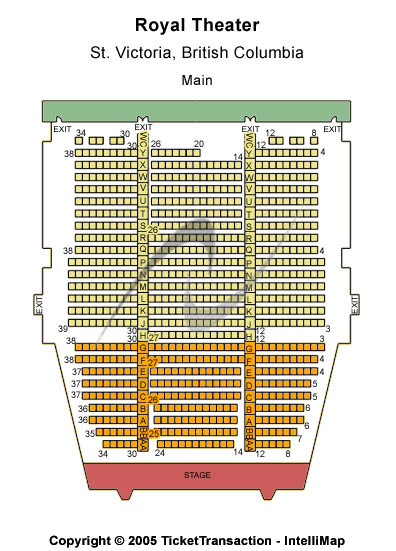 Royal Theatre - BC Other Seating Chart