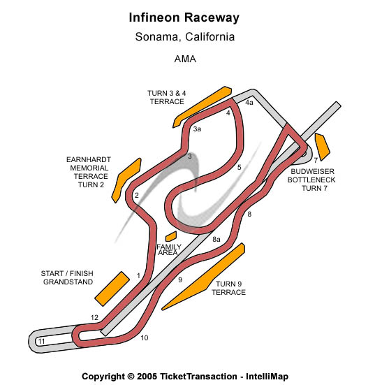 Sonoma Raceway AMA Seating Chart