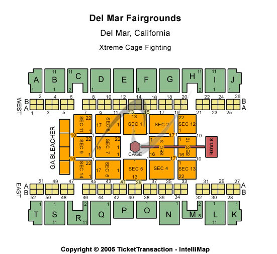 Del Mar Fairgrounds Seating Map