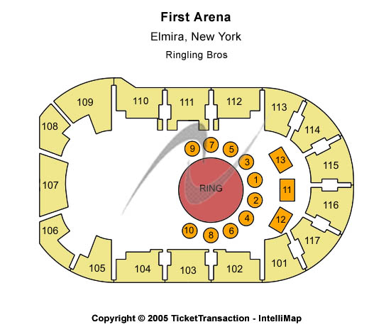 LECOM Events Center Ringling Bros Seating Chart