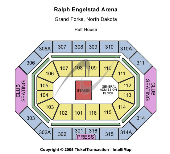 Ralph Engelstad Arena - ND Half House Seating Chart