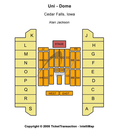 Uni-Dome Alan Jackson Seating Chart