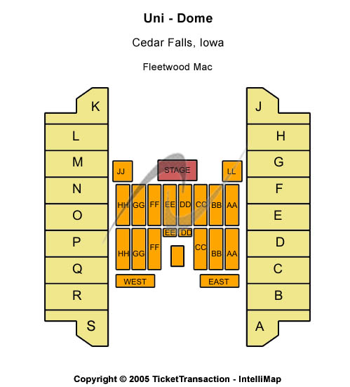 Uni-Dome Fleetwoodmac Seating Chart