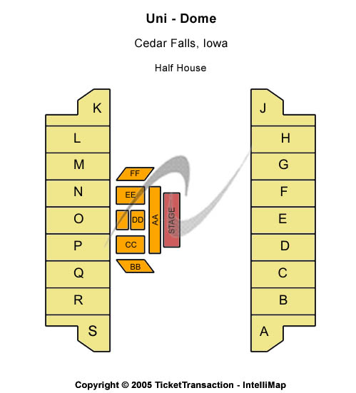 Uni-Dome Half House Seating Chart