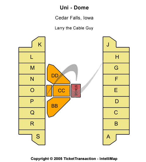 Uni-Dome Larry the Cable Guy Seating Chart