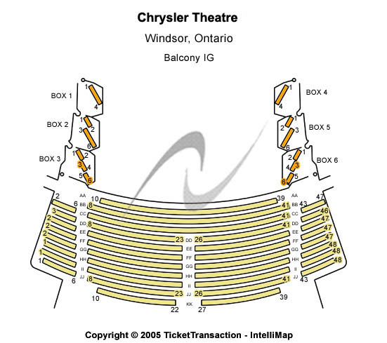 Chrysler Theatre Other Seating Chart