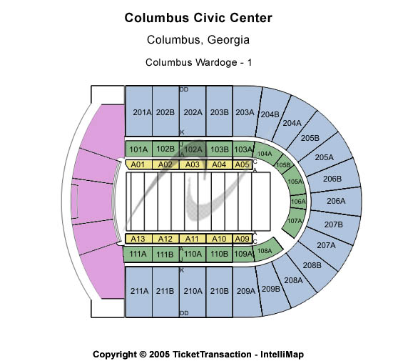 Columbus Civic Center wardoge1 Seating Chart