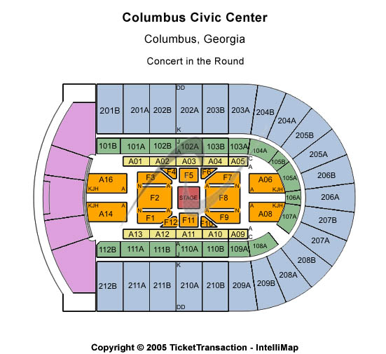 Columbus Civic Center Center Stage Seating Chart