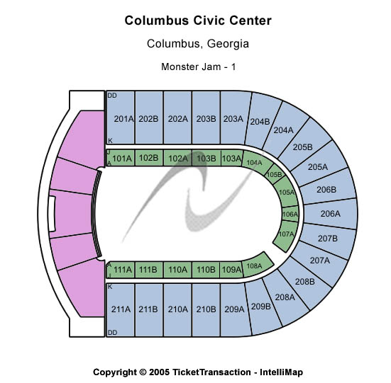 Columbus Civic Center Monster Jam 1 Seating Chart