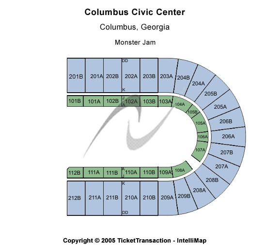 Columbus Civic Center Monster Jam Seating Chart
