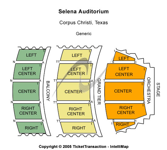 Selena Auditorium Other Seating Chart