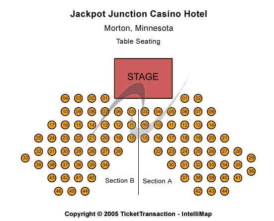 Jackpot Junction Casino Hotel Table Seating Seating Chart