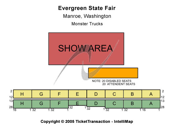 Evergreen State Fair Monster Trucks Seating Chart