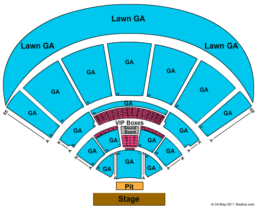 MidFlorida Credit Union Amphitheatre At The Florida State Fairgrounds General Admission Seating Chart
