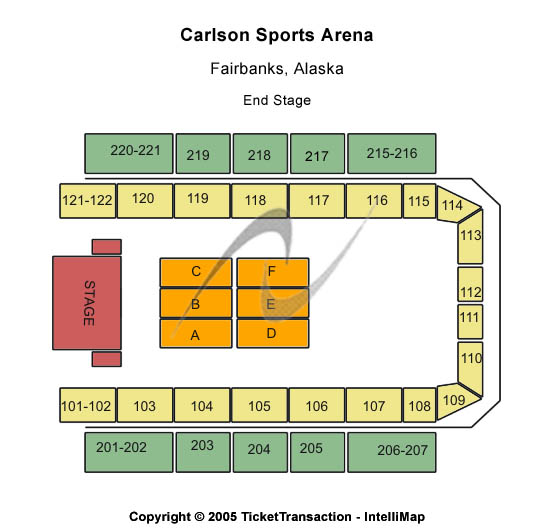Carlson Sports Arena End Stage Seating Chart
