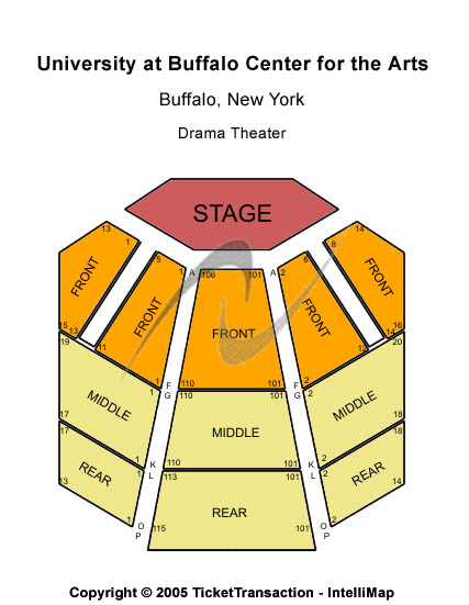 University at Buffalo Center For The Arts Drama Theater Seating Chart