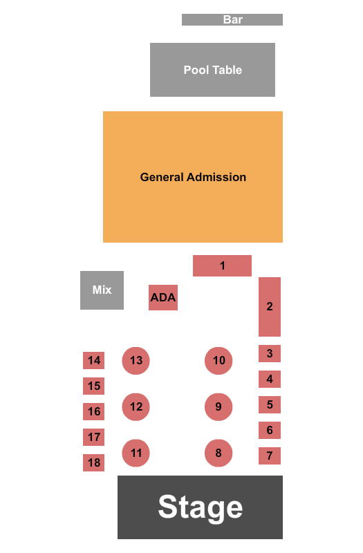 185 King Street Endstage Tables Seating Chart