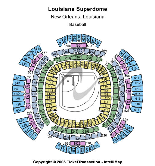 Caesars Superdome Baseball Seating Chart