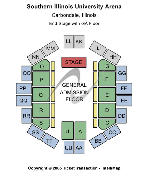 Banterra Center Endstage with GA Floor Seating Chart