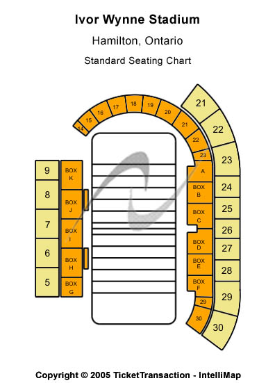 Tim Hortons Field Standard Seating Chart