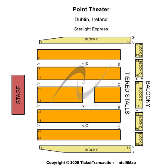3Arena Starlight Express Seating Chart