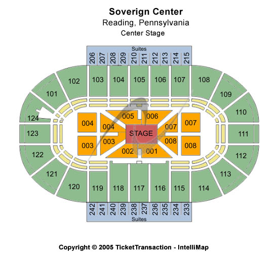 Santander Arena Center Stage Seating Chart