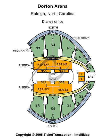 Dorton Arena at North Carolina State Fairgrounds Disney On Ice Seating Chart