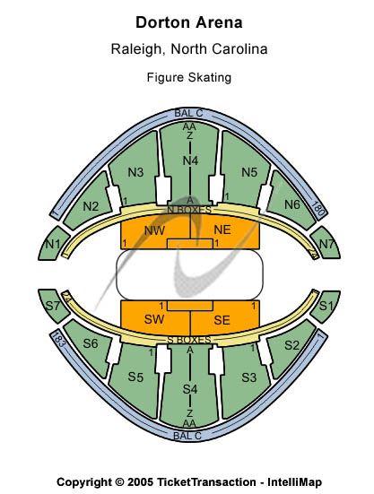 Dorton Arena at North Carolina State Fairgrounds Figure Skating Seating Chart