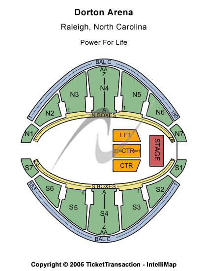 Dorton Arena at North Carolina State Fairgrounds Power For Life Seating Chart