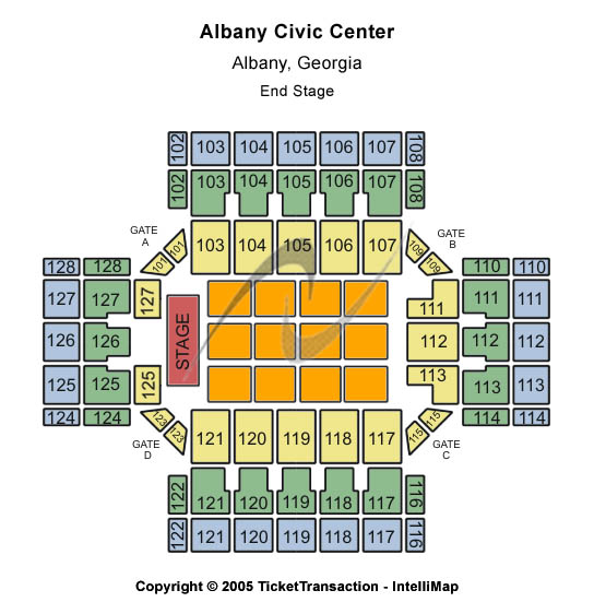 Albany Civic Center End Stage Seating Chart