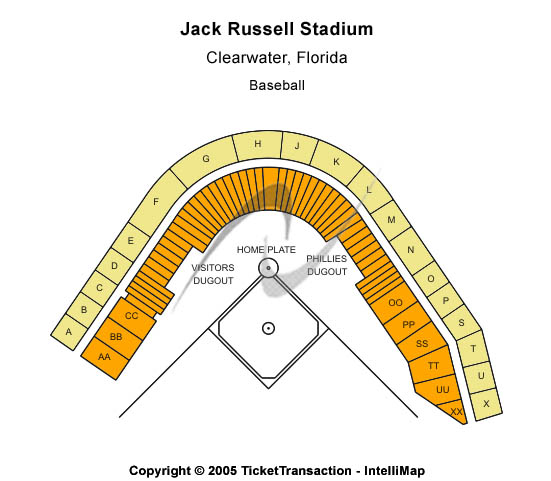 Jack Russell Memorial Stadium Baseball Seating Chart