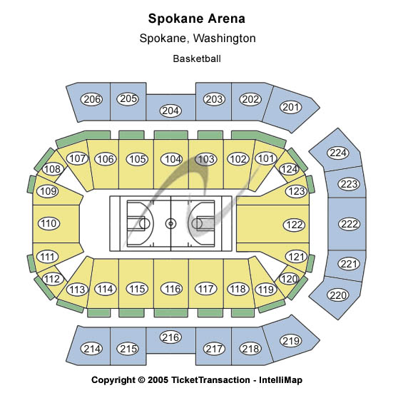 Spokane Arena Basketball Seating Chart