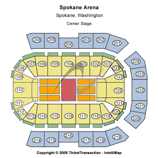 Spokane Arena Center Stage Seating Chart