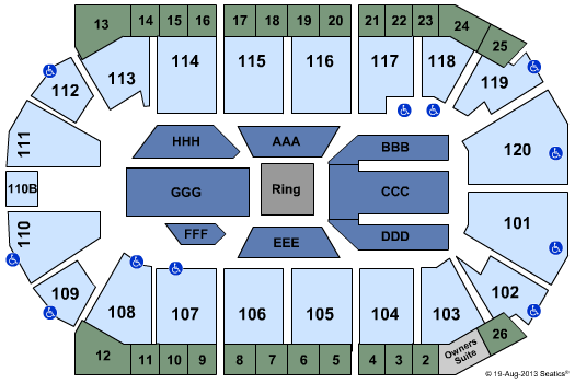 1stBank Center Boxing Seating Chart